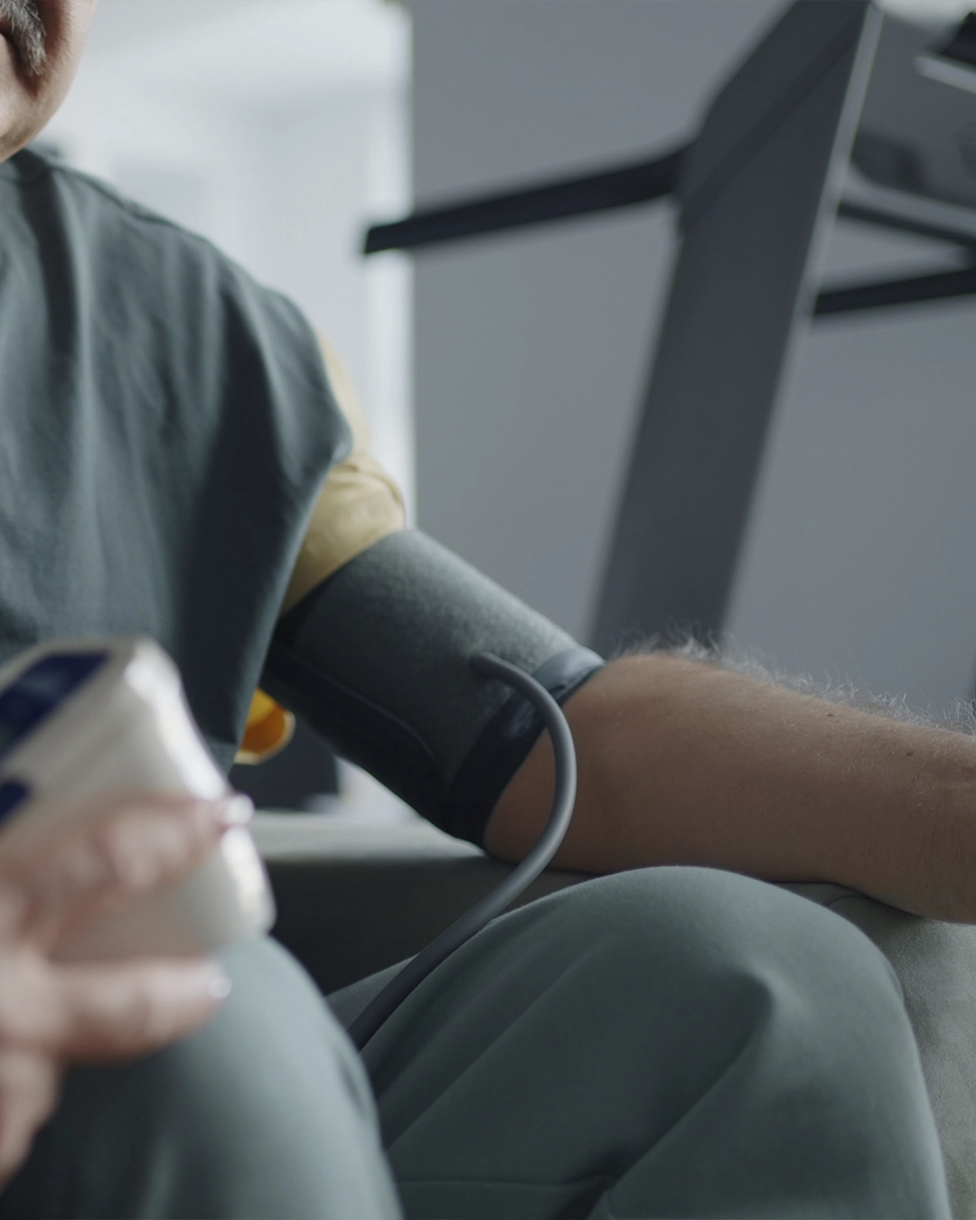 Blood pressure review during cardiology visit